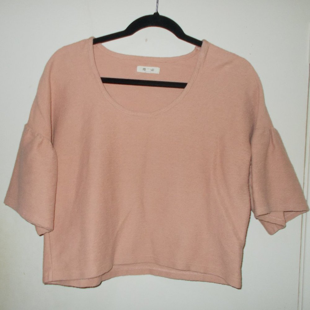 Madewell Gathered Sleeve Top Size Small